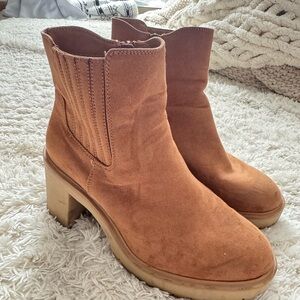 Tan Suede Ankle Boots